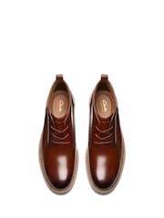 Clarks Brown Leather Aldwin Chukka Boots - Image 4 of 7