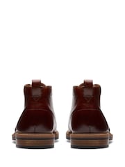 Clarks Brown Leather Aldwin Chukka Boots - Image 5 of 7