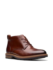 Clarks Brown Leather Aldwin Chukka Boots - Image 6 of 7