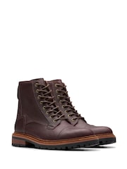 Clarks Brown BRN Scotch Grain Clarkridge Hi Boots - Image 4 of 7