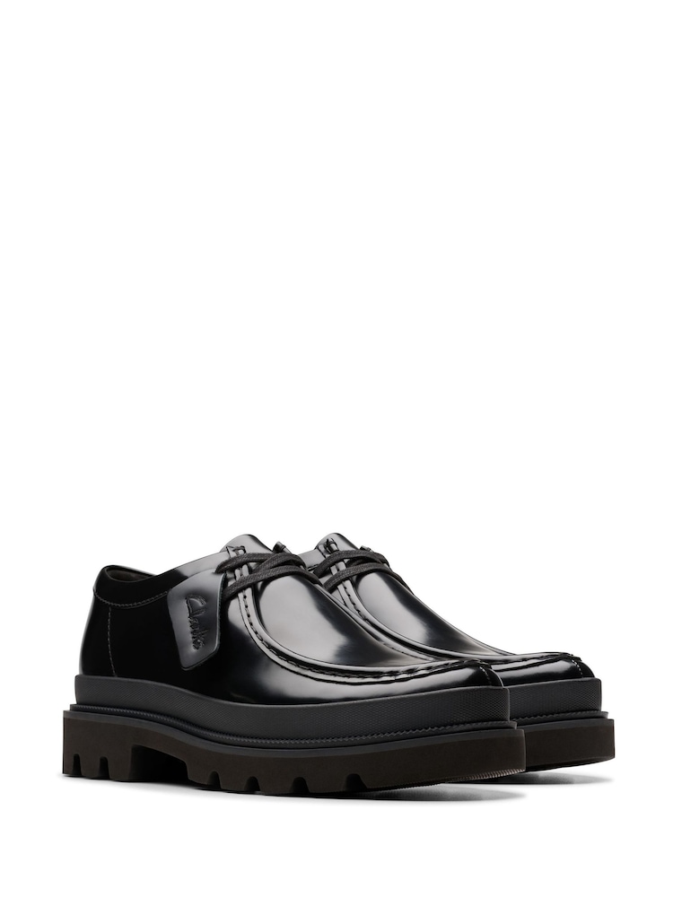 Clarks Hi Shine usnjeni čevlji Badell s šivi - Slika 2 iz 7