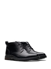 Clarks Black Leather Aldwin Chukka Boots - Image 4 of 7