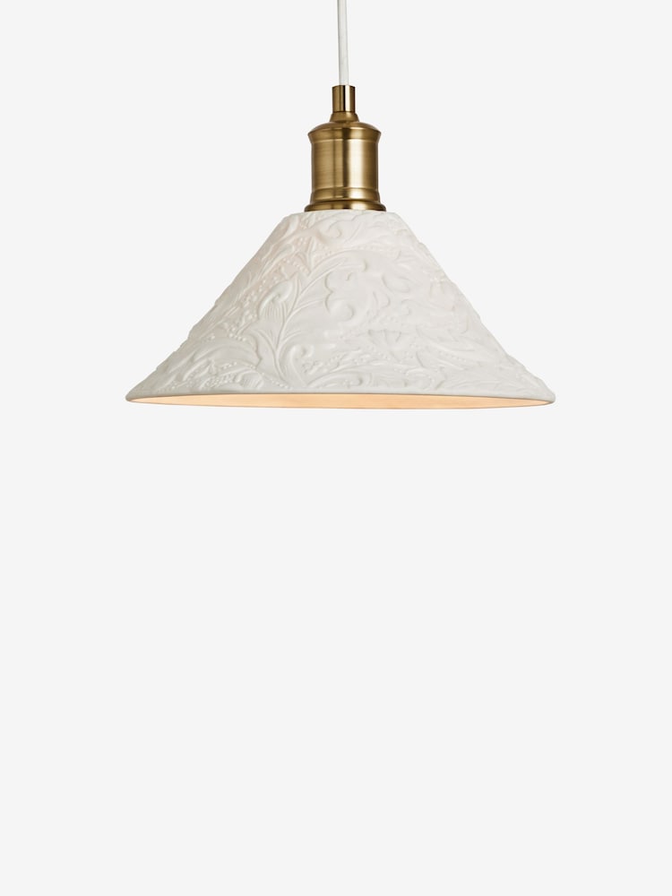 Morris & Co Cream Bachelors Button Ceramic Ceiling Pendant - Image 5 of 5