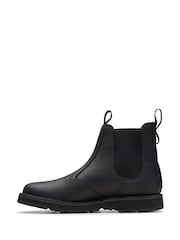 Schwarz - Clarks Solsbury Chelsea-Stiefel aus Leder - Bild 2 von 7