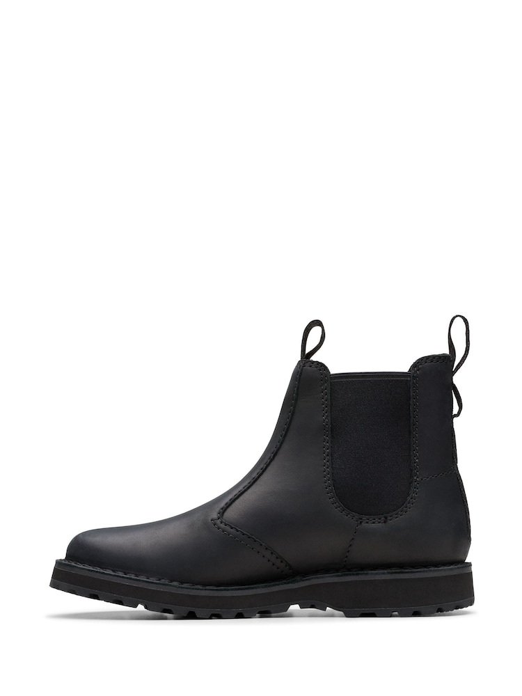 Schwarz - Clarks Solsbury Chelsea-Stiefel aus Leder - Bild 2 von 7 Schwarz - Clarks Solsbury Chelsea-Stiefel aus Leder - Bild 2 von 7