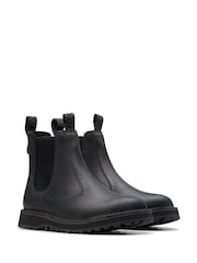 Schwarz - Clarks Solsbury Chelsea-Stiefel aus Leder - Bild 4 von 7