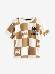 Tan Brown Short Sleeve Batman 100% Cotton T-Shirt (3mths-8yrs) - Image 1 of 3