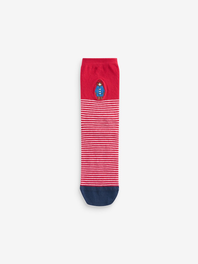 Navy Blue/Red Paddington Bear Ankle Socks 4 Pack - Image 2 of 5