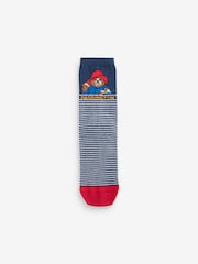 Navy Blue/Red Paddington Bear Ankle Socks 4 Pack - Image 5 of 5