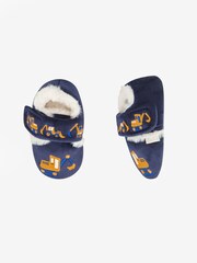 JoJo Maman Bébé Navy Girls' Digger Easy On Slippers - Image 4 of 4
