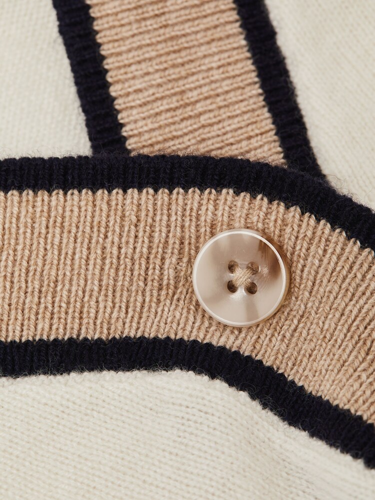 Reiss Ivory Emili 9-14 yrs Wool Blend V-Neck Cardigan - Image 6 of 6