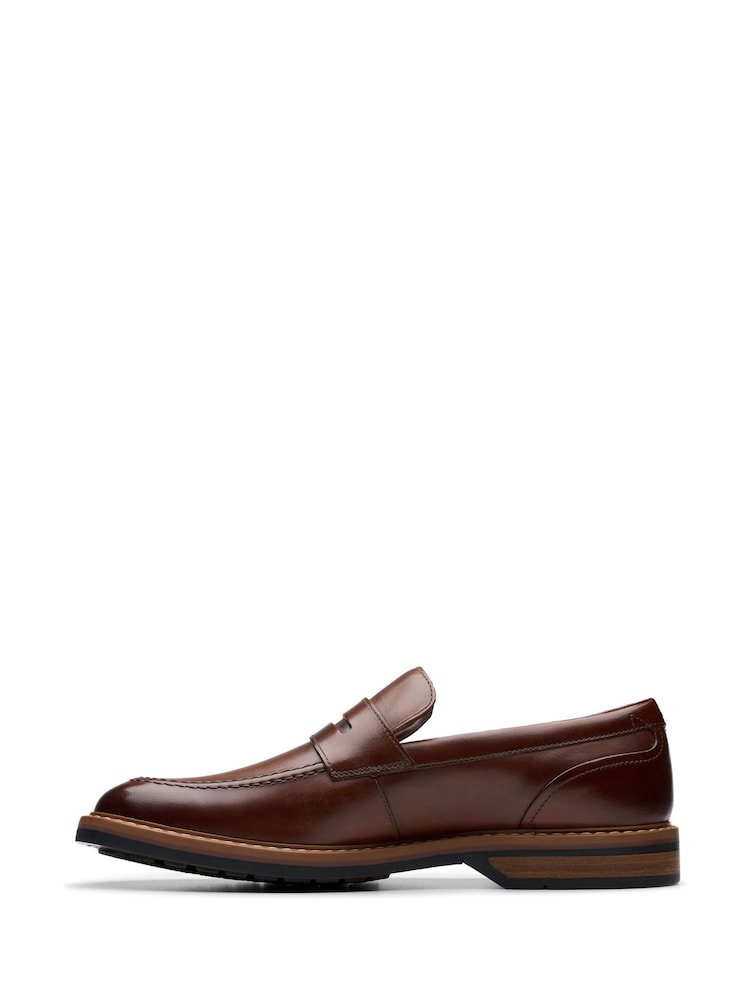 Clarks Brown Aldwin Step Loafers - Image 2 of 8 Clarks Brown Aldwin Step Loafers - Image 2 of 8