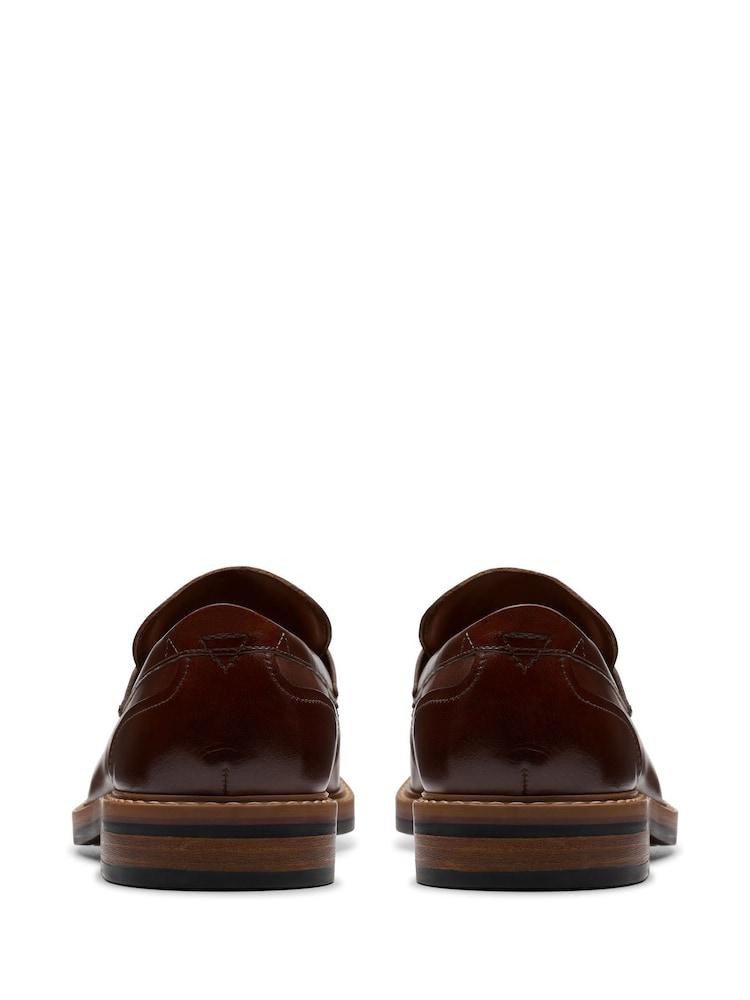 Clarks Brown Aldwin Step Loafers - Image 6 of 8