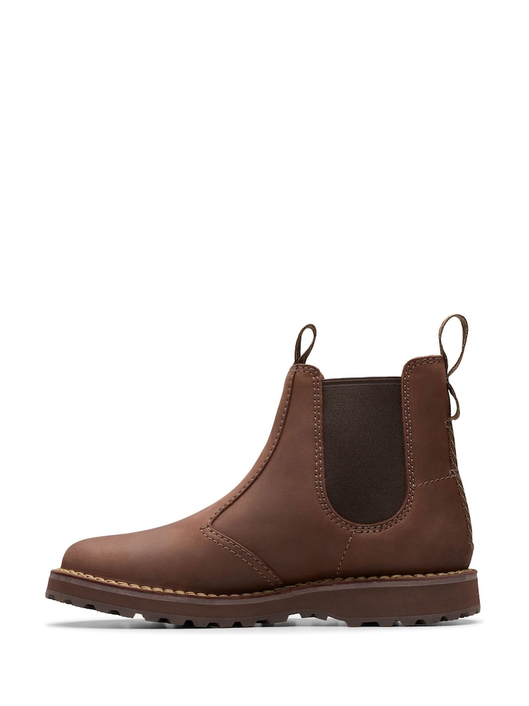 Braun - Clarks Solsbury Chelsea-Stiefel aus Leder - Bild 2 von 7