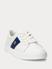 Lauren Ralph Lauren Janson II Leather White Sneakers - Image 2 of 4