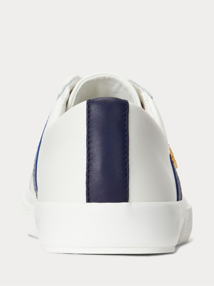 Lauren Ralph Lauren Janson II Leather White Sneakers - Image 3 of 4