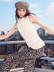 River Island Brown Leopard Print Slim Straight Leg Jeans - Image 5 of 5