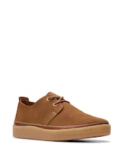 Clarks Cola Suede Beeswax Leather Clarkwood Low Shoes - Image 3 of 8