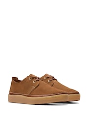 Clarks Cola Suede Beeswax Leather Clarkwood Low Shoes - Image 4 of 8