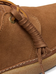 Clarks Cola Suede Beeswax Leather Clarkwood Low Shoes - Image 8 of 8