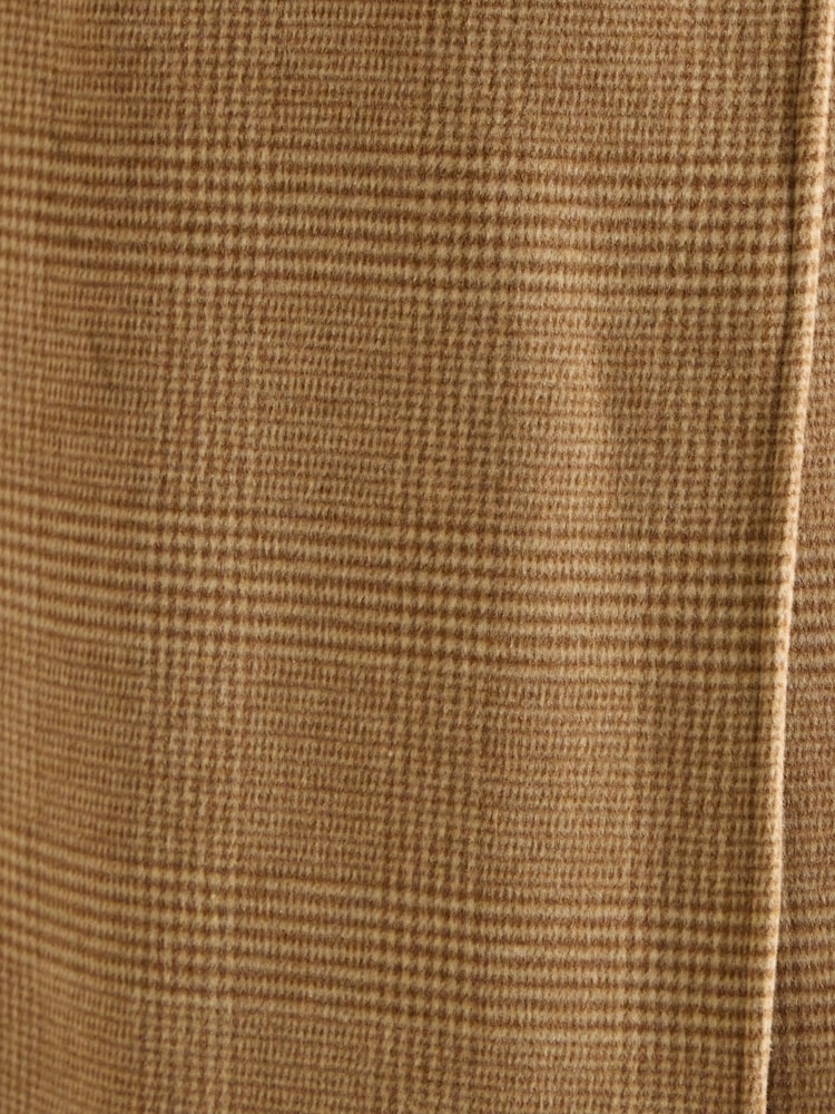 Joules Amberley Tan Brown Longline Wool Blend Coat with Belt - Image 4 of 11