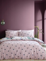 Bridgerton by Catherine Lansfield Pink Wallflower Reversible Duvet Cover Set - Image 2 of 3