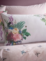 Bridgerton by Catherine Lansfield Pink Wallflower Reversible Duvet Cover Set - Image 3 of 3