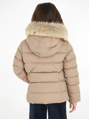 Tommy Hilfiger Kids Cream Essential Down Hood Jacket - Image 2 of 6