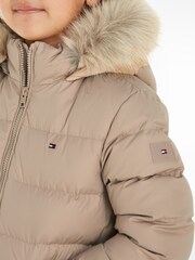 Tommy Hilfiger Kids Cream Essential Down Hood Jacket - Image 3 of 6