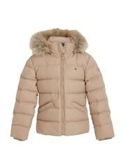 Tommy Hilfiger Kids Cream Essential Down Hood Jacket - Image 4 of 6