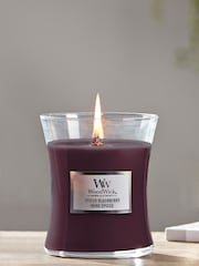 Woodwick Purple Medium Hourglass Scented Candle with Crackle Wick Blackberry - Image 1 of 3