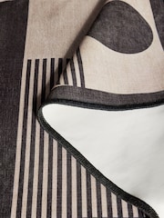 Monochrome Washable Pebla Geometric Shapes Runner - Image 3 of 6