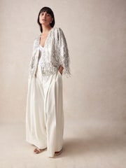 Silver Sequin Fringe Jacket - Image 2 of 6
