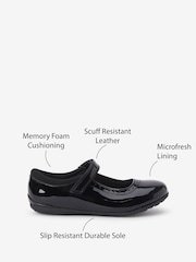 Black Patent Narrow Fit (E) School Leather Mary Jane Brogues - Image 5 of 5