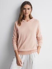 Reiss Neutral Agnes Wool Blend Hoodie - Image 1 of 5