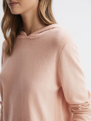 Reiss Neutral Agnes Wool Blend Hoodie - Image 4 of 5