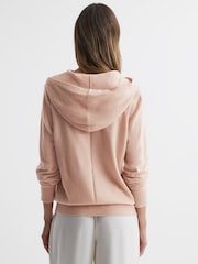 Reiss Neutral Agnes Wool Blend Hoodie - Image 5 of 5