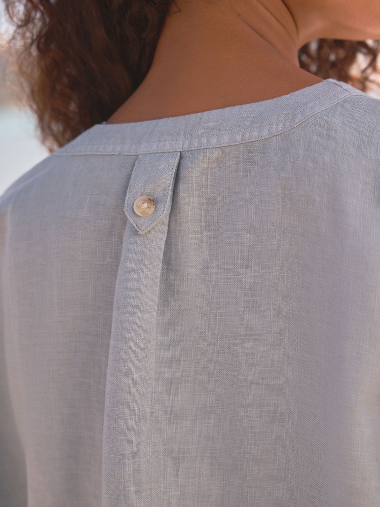 Light Blue 100% Linen Jacket - Image 7 of 7