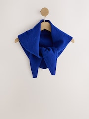 Kobalt Mavisi - N. Premium Merino Wool Neck Scarf - 7şəkildən 5 şəkil