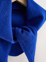 Kobalt Mavisi - N. Premium Merino Wool Neck Scarf - 7şəkildən 6 şəkil