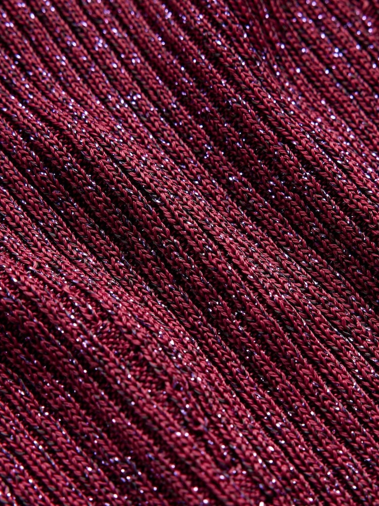 Boden Purple Sparkle Rib Party Jumper - Image 6 of 6