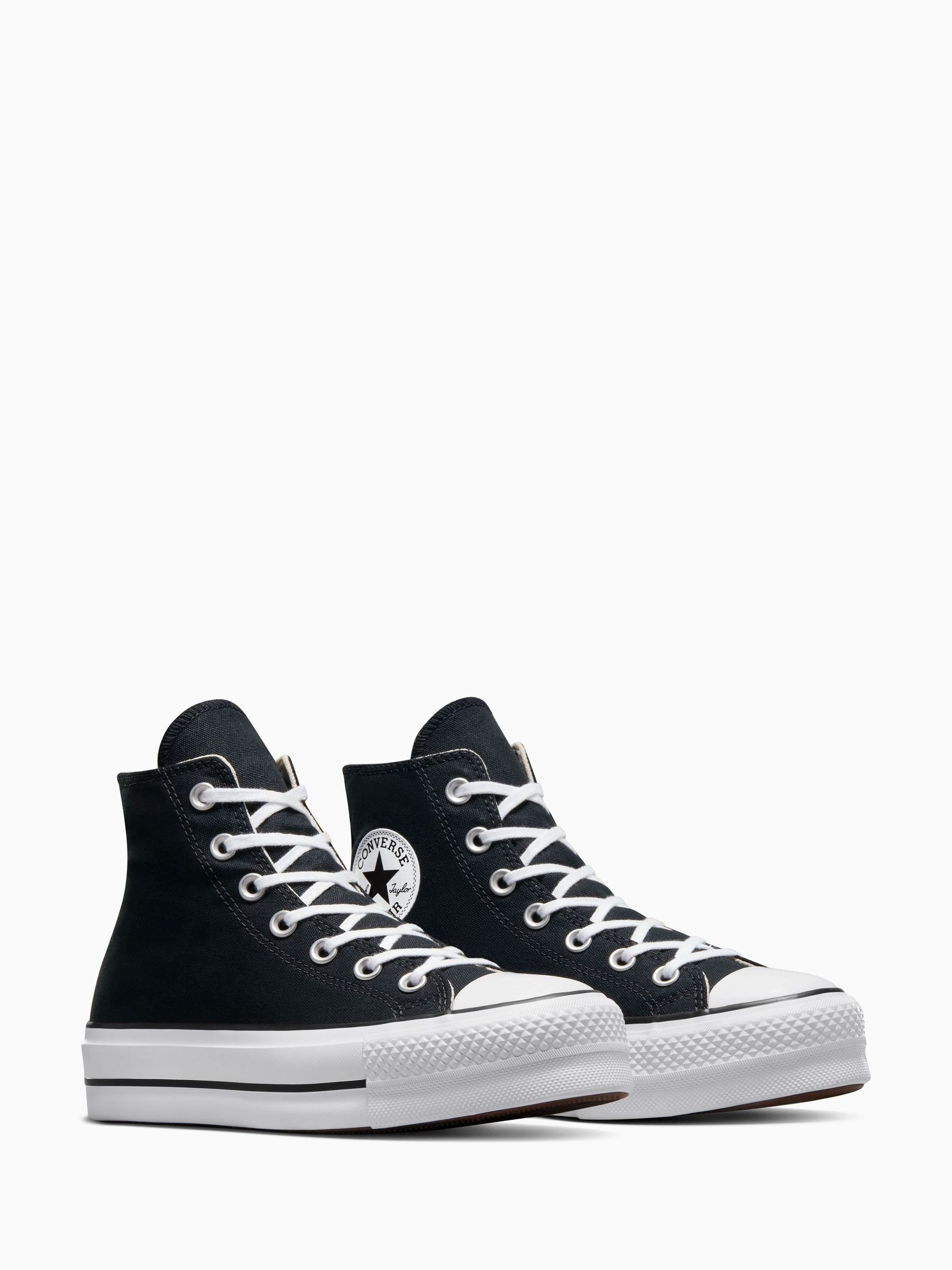 Buy Converse Black Pale Platform Lift High Top Trainers from Next USA