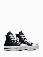 Converse Black Pale Platform Lift High Top Trainers - Image 11 of 14
