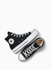 Converse Black Pale Platform Lift High Top Trainers - Image 13 of 14