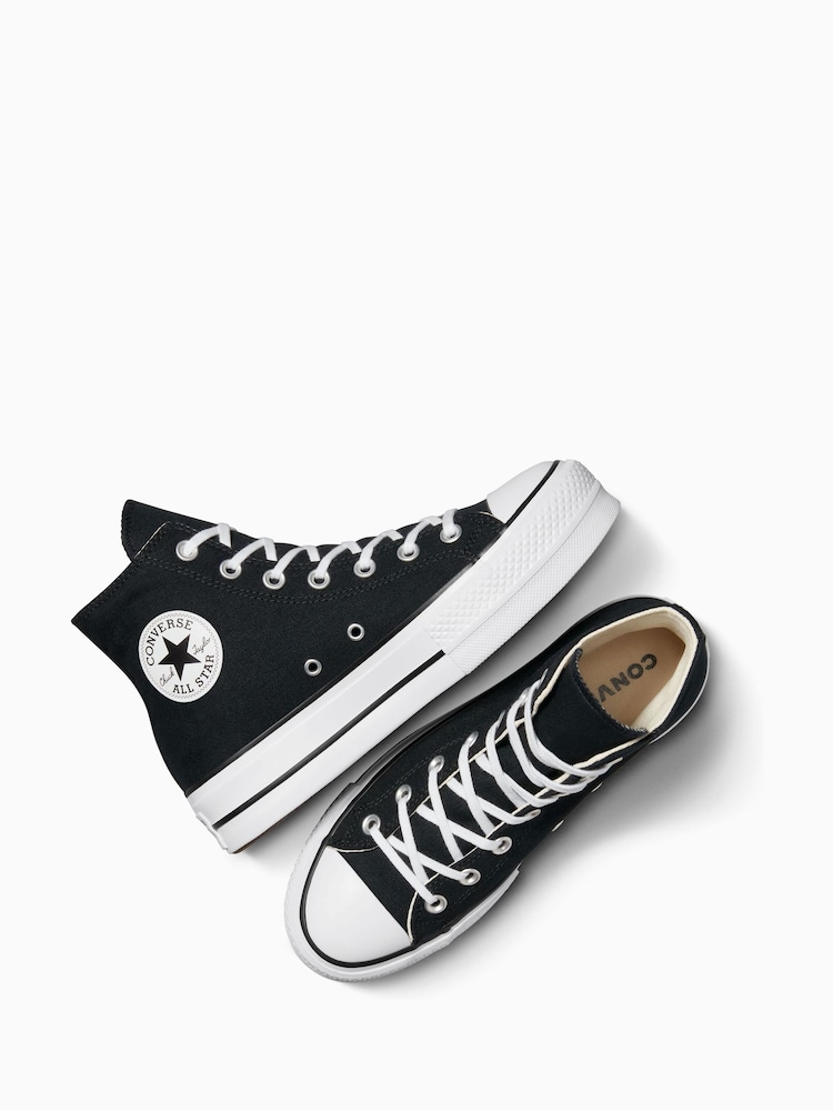 Converse Black Pale Platform Lift High Top Trainers - Image 13 of 14