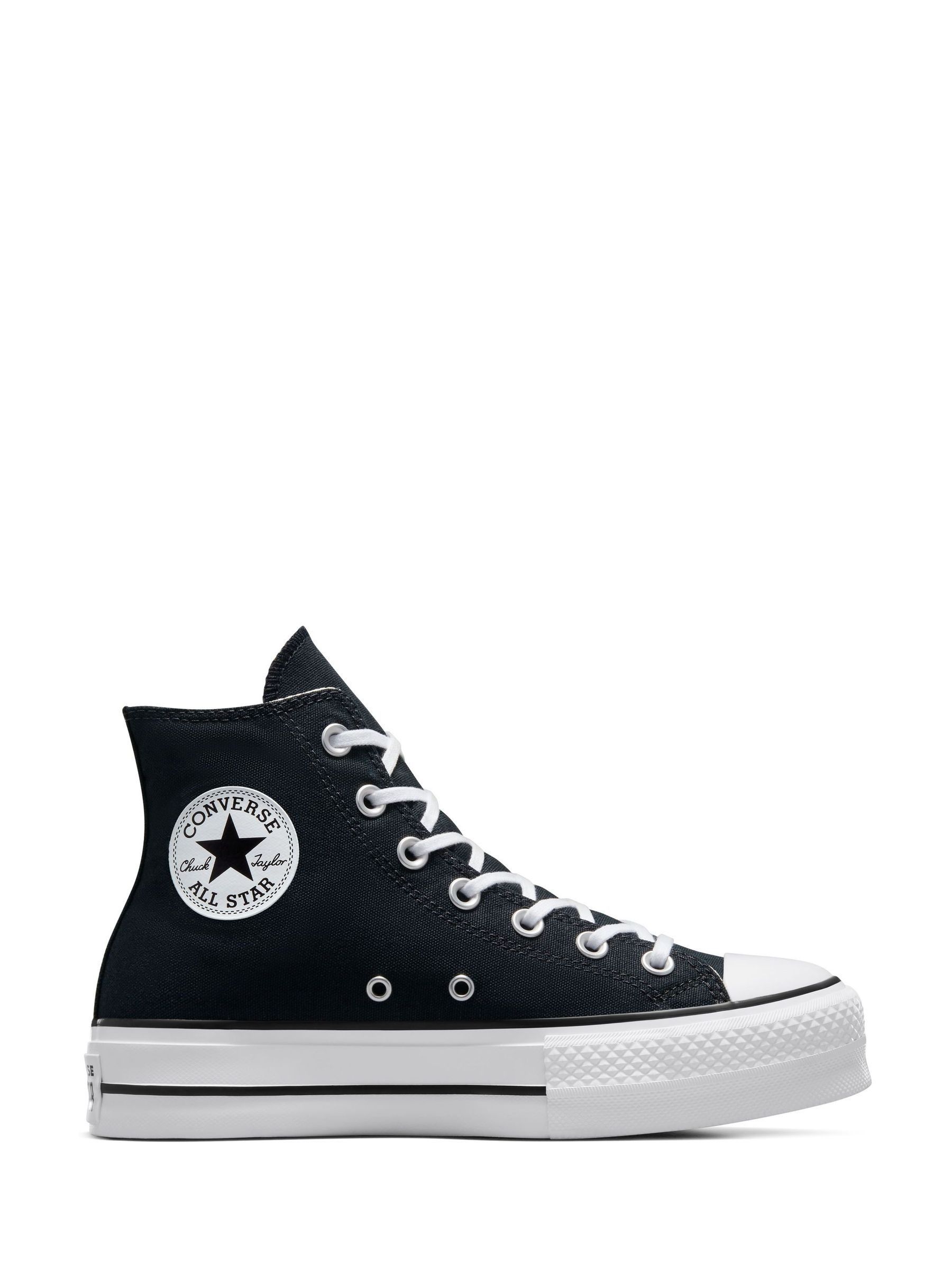 Buy Converse Black Pale Platform Lift High Top Trainers from Next USA