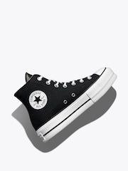 Converse Black Pale Platform Lift High Top Trainers - Image 8 of 14