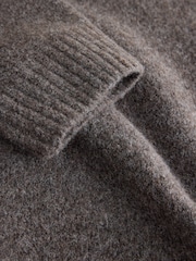 Neutral/Charcoal Grey Relaxed Fit Cosy Crew Neck Jumpers 2 Pack - Image 10 of 10