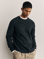 Neutral/Charcoal Grey Relaxed Fit Cosy Crew Neck Jumpers 2 Pack - Image 4 of 10