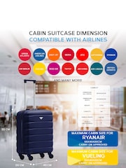 Flight Knight 55x40x20cm Ryanair Priority 4 Wheel ABS Hard Case Cabin Carry On Hand Luggage - Image 3 of 7